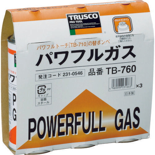 TRUSCO パワフルガス240g 3本パック TB760 トラスコ