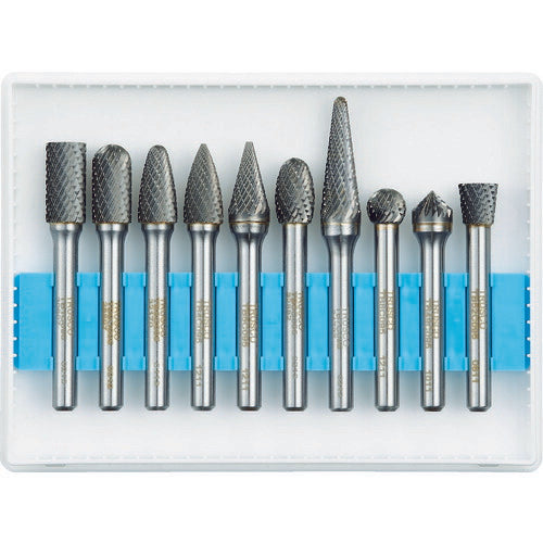 TRUSCO 超硬バーセットCシリーズ 軸6mm 刃径9.5mm 10本セット TBC09510S トラスコ