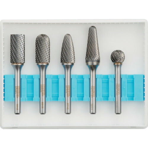 TRUSCO 超硬バーセットCシリーズ 軸6mm 刃径12.7mm 5本セット TBC1275S トラスコ