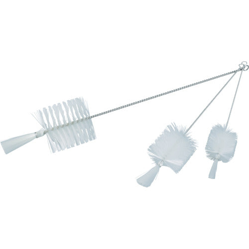 TRUSCO 理化学ブラシ 瓶洗イ用 ナイロン毛 ステンレス柄1号 5本入 TBPS1N5P トラスコ