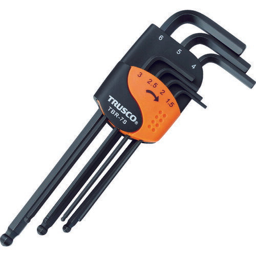 TRUSCO ボールポイント六角棒レンチセット 標準タイプ 7本組 TBR7S トラスコ