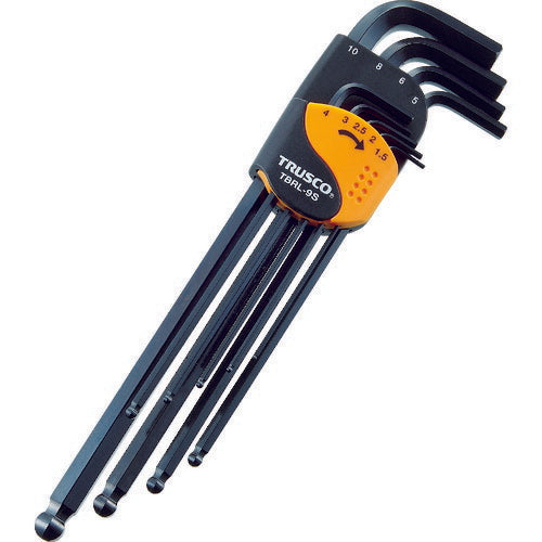 TRUSCO ボールポイント六角棒レンチセット ロングタイプ 9本組 TBRL9S トラスコ