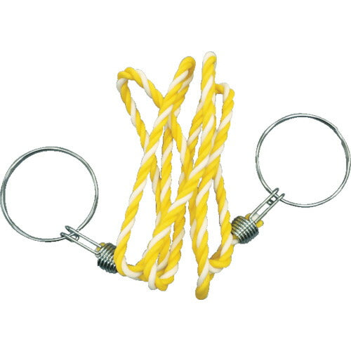 TRUSCO コーン用ロープ 標識 黄×白 12mmX2m TCC34 トラスコ