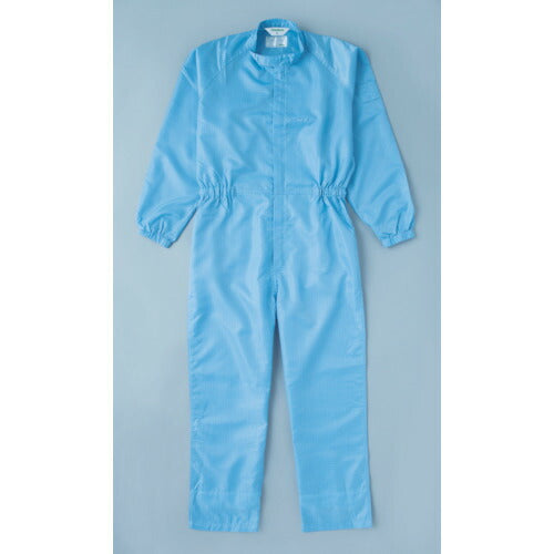 TRUSCO 制電糸グリッド仕様フード無ツナギ服 ブルー M TCOGBM トラスコ