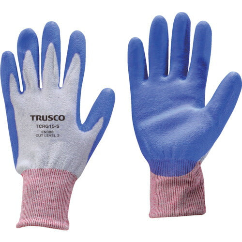 TRUSCO 耐切創手袋 15G ポリウレタンコーティング Sサイズ TCRG15S トラスコ