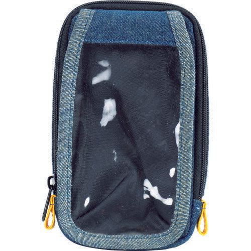 TRUSCO デニムスマホケース 可動式タッチフィルム ブルー TDCS201 トラスコ