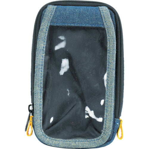 TRUSCO デニムスマホケース 可動式タッチフィルム ブラック TDCS202 トラスコ
