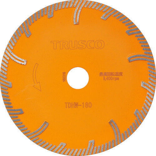 TRUSCO ダイヤモンドカッタープロテクトウエーブ 180X2.4TX25.4 TDHW180 トラスコ