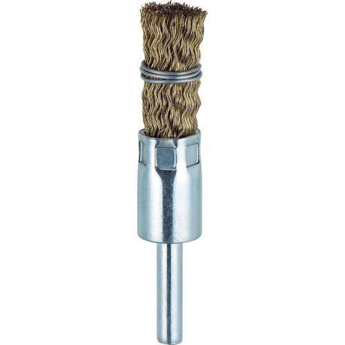 TRUSCO 筒型ブラシΦ15X軸6 真鍮メッキ0.25 ククリタイプ TEB15G トラスコ