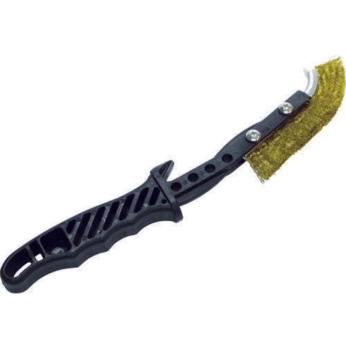 TRUSCO チャンネルブラシ EグリップJ型 真鍮線 TEBJBR トラスコ