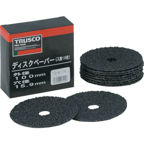 TRUSCO ディスクペーパー4型 Φ100X15.9 #100 (10枚入) TG4100 トラスコ