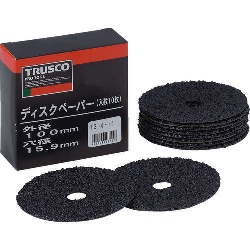 TRUSCO ディスクペーパー4型 Φ100X15.9 #14 (10枚入) TG414 トラスコ