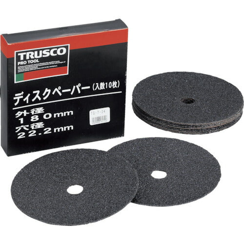 TRUSCO ディスクペーパー7型 Φ180X22.2 #100 (10枚入) TG7100 トラスコ