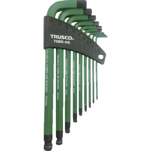 TRUSCO カラーボールポイント六角棒レンチセット 9本組 TGBR9S トラスコ