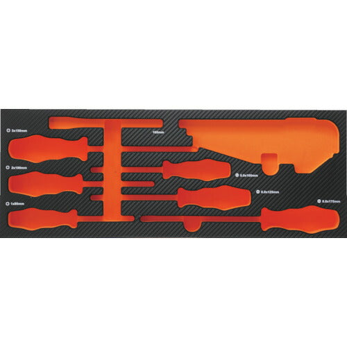 TRUSCO EVAフォーム 黒×オレンジ 3段式キャビネット用 TIT62SBKF2 トラスコ