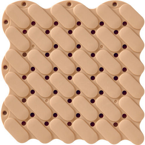 TRUSCO 抗菌・防炎ジョイントスノコ 素足用 ベージュ TJSS15BE トラスコ