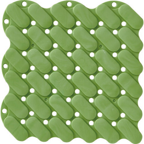 TRUSCO 抗菌・防炎ジョイントスノコ 素足用 グリーン TJSS15GN トラスコ