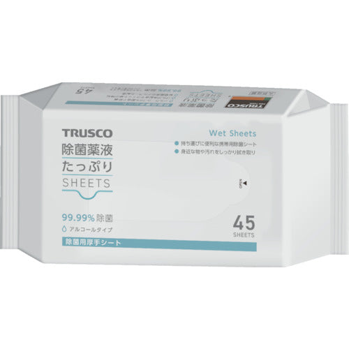 TRUSCO 除菌薬液タップリシート45枚 TJYT45 トラスコ