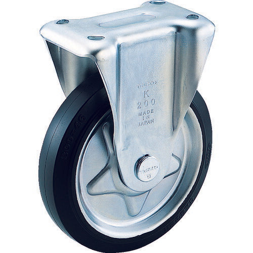 TRUSCO プレス製ゴムキャスター 固定 Φ75 TK75 トラスコ