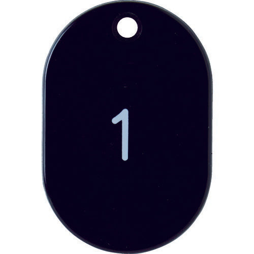 TRUSCO 番号入小判札 小 45X30 1~25 黒 TKFS0125BK トラスコ