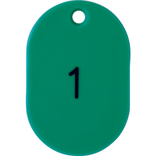 TRUSCO 番号入小判札 小 45X30 1~25 緑 TKFS0125GN トラスコ