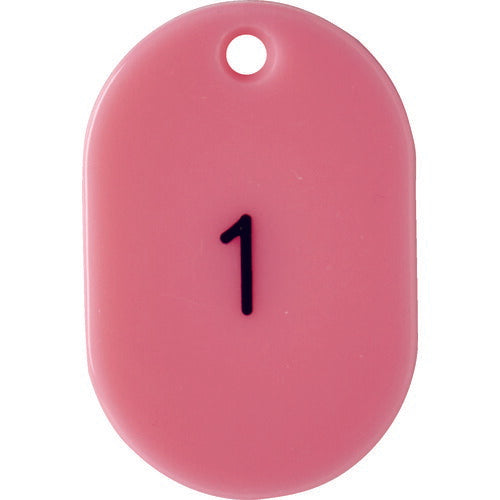 TRUSCO 番号入小判札 小 45X30 1~25 ピンク TKFS0125P トラスコ