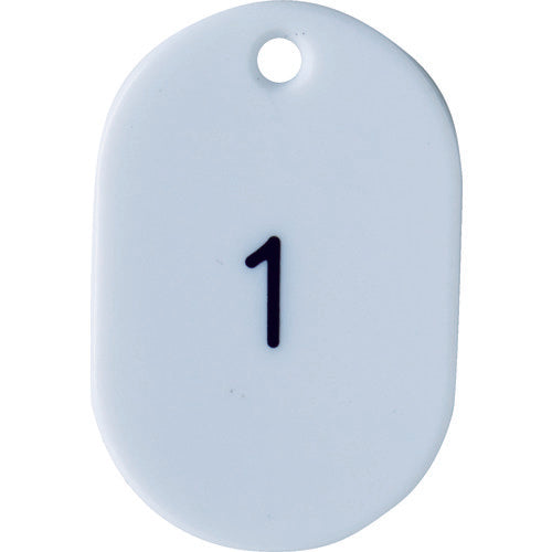 TRUSCO 番号入小判札 小 45X30 1~25 白 TKFS0125W トラスコ