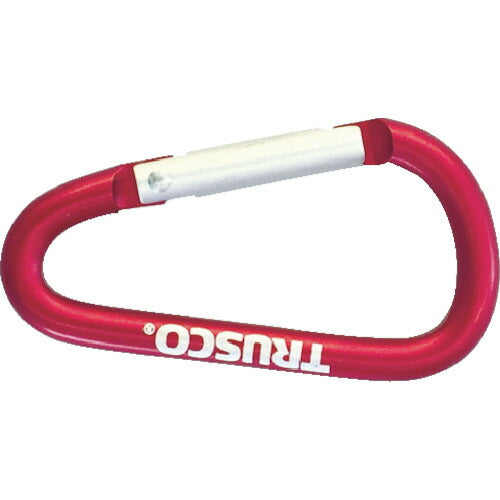 TRUSCO カラビナ 線径5mmX50mm D型 レッド TKN550R トラスコ