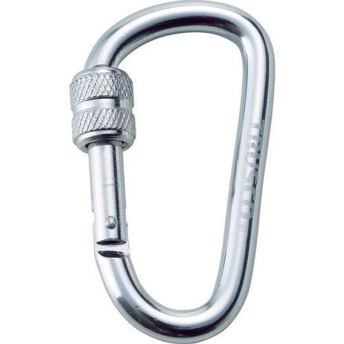 TRUSCO ネジロック付カラビナ 線径8mmx79mm シルバー TKNNL880SV トラスコ