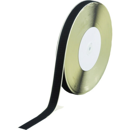 TRUSCO マジックテープ[[R下]] 糊付A側 幅25mmX長サ25m 黒 TMAN2525BK トラスコ