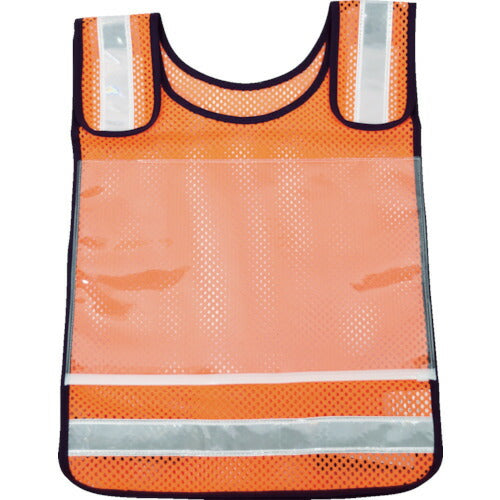 TRUSCO 肩調整付ゼッケンベスト メッシュオレンジ TMNVO トラスコ