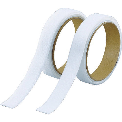 TRUSCO マジックテープ[[R下]]強粘着 幅25mm長サ1m白(1巻=1セット) TMSD25W トラスコ