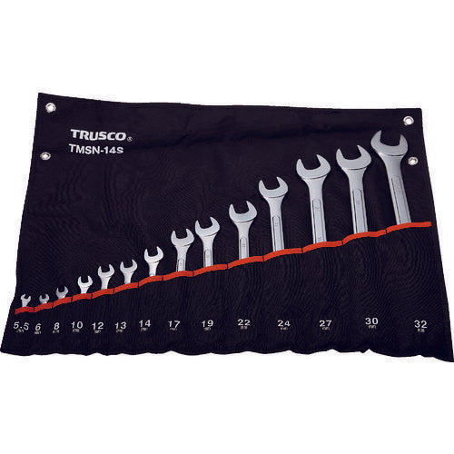 TRUSCO コンビネーションスパナセット(パネルタイプ) (14本組) TMSN14S トラスコ
