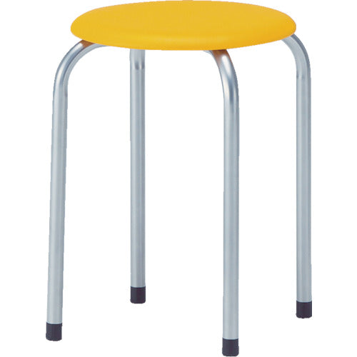 TRUSCO 丸イス 塗装脚 Φ320XH445 オレンジ TMSPOR トラスコ