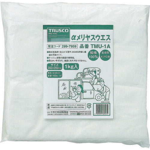 TRUSCO αメリヤスウエス 汎用タイプ 1kg TMU1A トラスコ