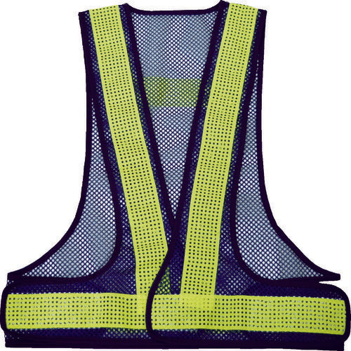 TRUSCO メッシュ安全ベスト 紺*イエロー TMVBY トラスコ