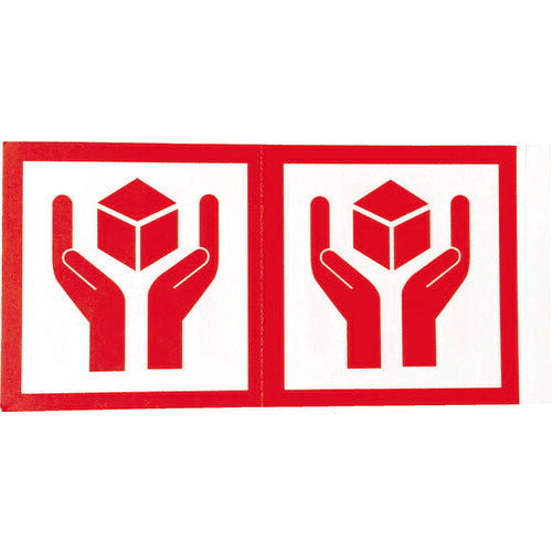 TRUSCO 荷札 「取扱注意」マーク 1シートニ4枚入×10シート TNFM04 トラスコ