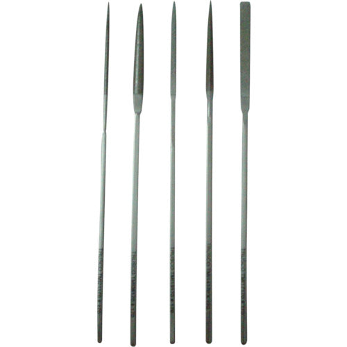 TRUSCO ダイヤモンドニードルヤスリ 半丸・三角・平・角・丸 5本組S 細目 TNFS2 トラスコ