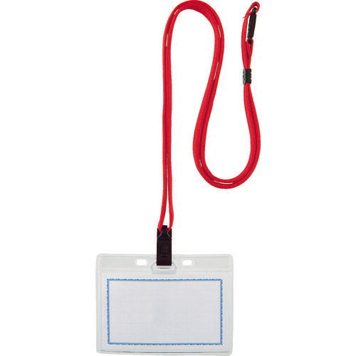 TRUSCO ストラップ付ホイッスル名札 ソフト 赤 TNHSR トラスコ