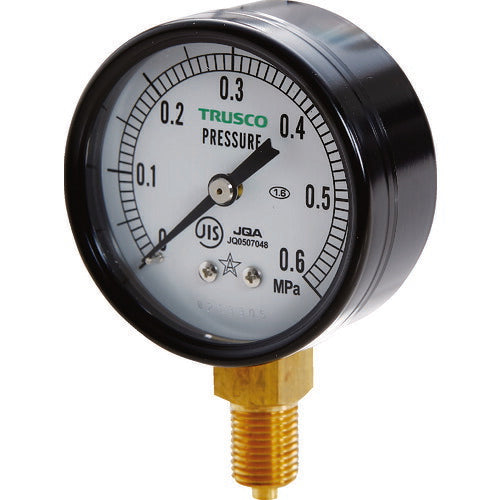 TRUSCO JIS汎用圧力計A型60φ 圧力レンジ0.0~0.60MPa TPG600.6 トラスコ