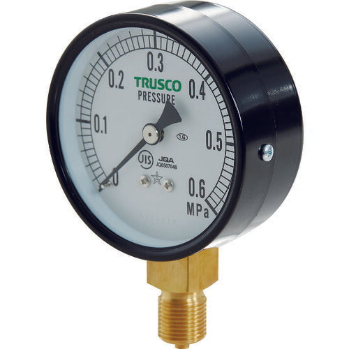TRUSCO JIS汎用圧力計A型75φ 圧力レンジ0.0~0.60MPa TPG750.6 トラスコ