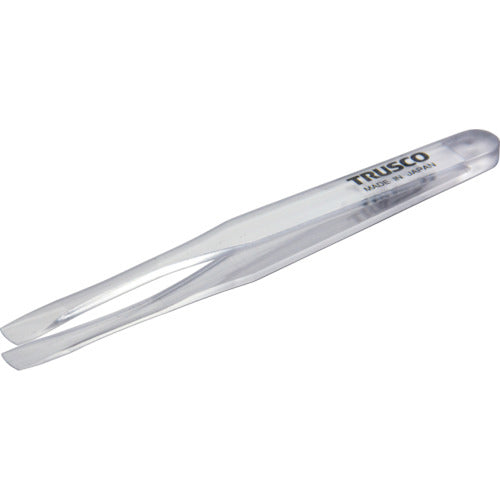 TRUSCO 透明プラスチック製ピンセット 120mm 先丸平型 TPP234TM トラスコ