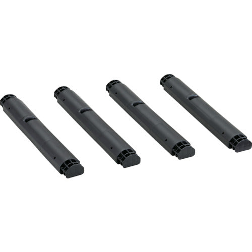 TRUSCO プラ棚用 脚ノミ4本セット 高サ515mm用 ツヤ消シブラック TPT515KMBK トラスコ