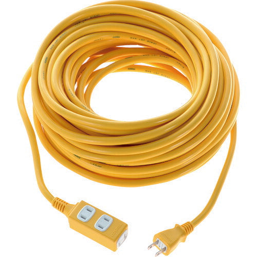 TRUSCO ソフトタイププラグ 3個口タップ型 20m イエロー TRIS15203Y トラスコ