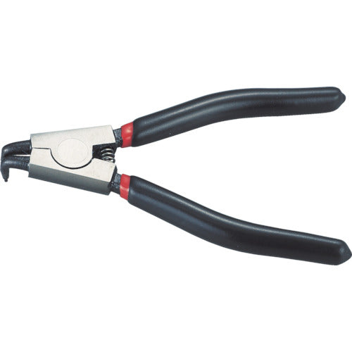TRUSCO スナップリングプライヤー 140mm(軸用・曲爪) TRP140SB トラスコ
