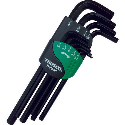 TRUSCO 六角棒レンチセット 9本組(インチタイプ) TRRI9S トラスコ