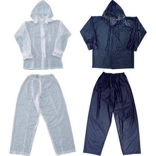 TRUSCO レインスーツ Mサイズ クリア TRW90M トラスコ