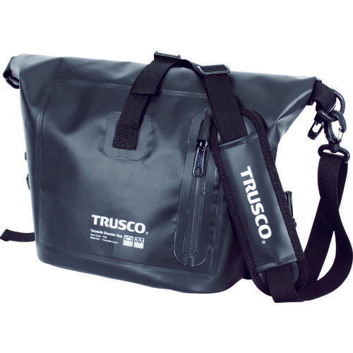 TRUSCO 防水ターポリンショルダーバッグ ブラック TSBBK トラスコ