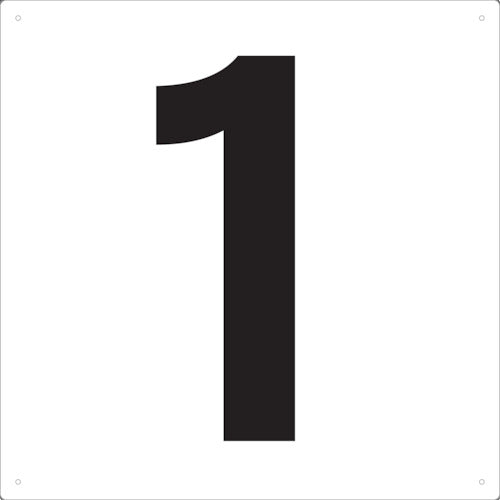 TRUSCO 表示板 数字 420×420 数字「1」 TSEH1 トラスコ