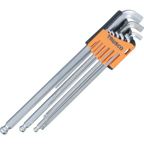 TRUSCO ショートネック100°ロングボールポイント六角棒レンチセット TTV1009S トラスコ